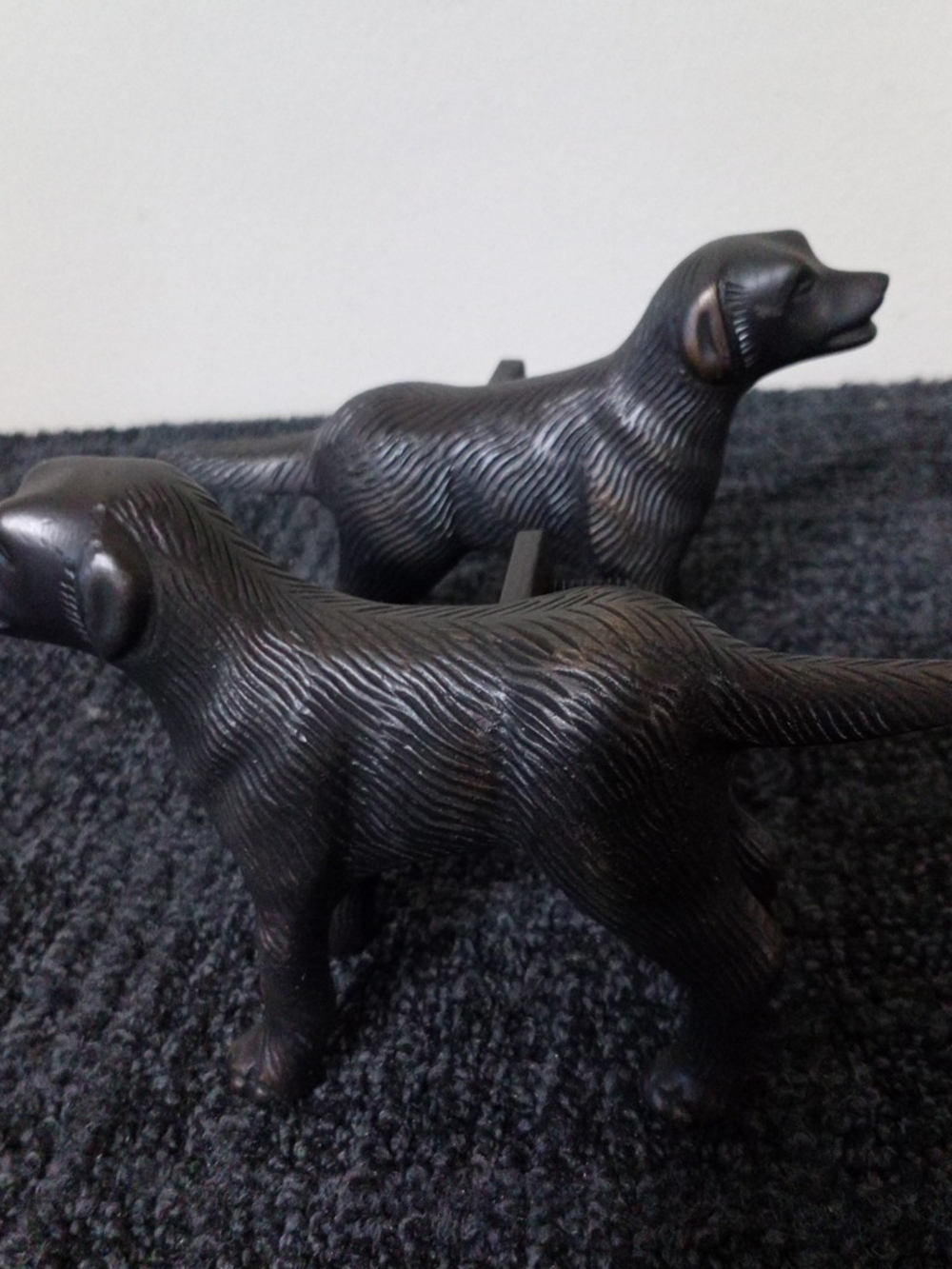 Pottery Barn Labrador Lab Dog Curtain Finials Set Of 2  -Rare Hard to Find-